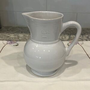 Classic White Ceramic 0.5 L  Pitcher